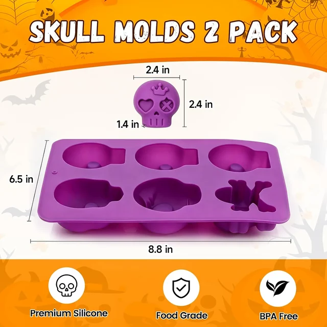 Skull mold size and individual cavity dimensions