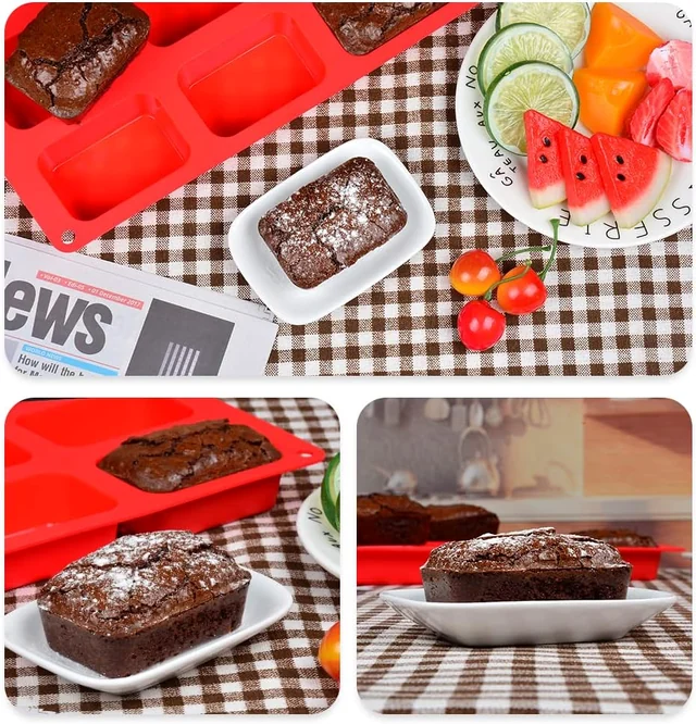 Chocolate bakes in the twelve-cavity pan